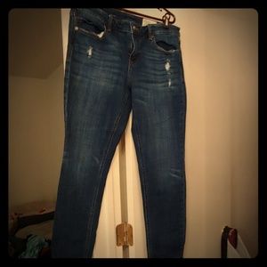 Denim ankle/cropped pants